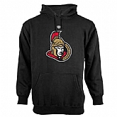 Men's Ottawa Senators Old Time Hockey Big Logo with Crest Pullover Hoodie - Black,baseball caps,new era cap wholesale,wholesale hats